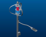 200W VAWT Maglev Wind Turbine with Solar Panel for 45W LED Street Light